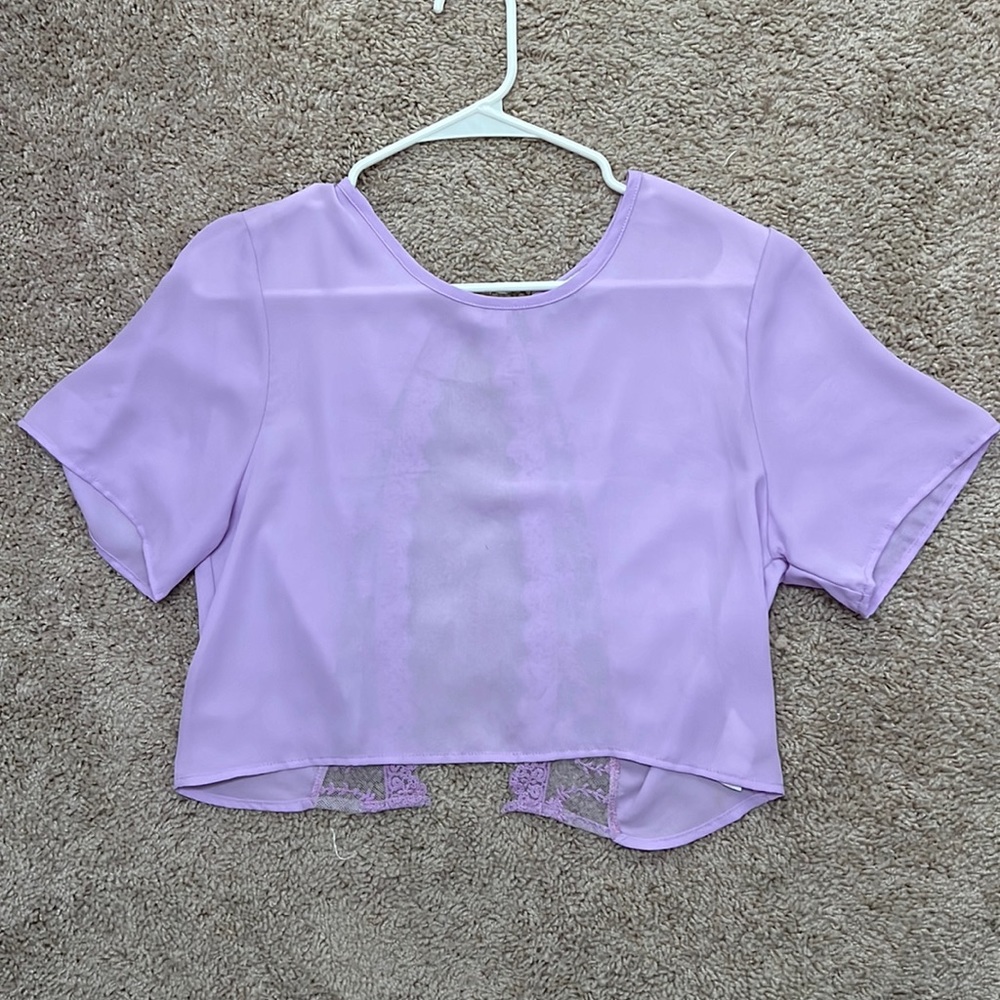 Open back crop top